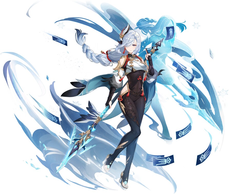 [원신] 『감우』 스킨 흑옥에 핀꽃 『신학』 스킨 차가운 꽃 이슬 인게임 모션_3.png