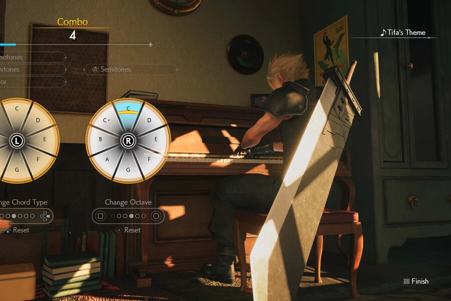 파이널 판타지 7 리버스 체험판, 피아노 미니게임 여러 커버 곡을 연주_1.png