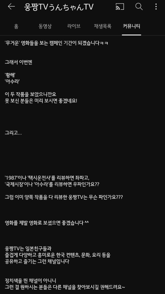 정치성향 논란 생긴 한일커플 유튜버 해명글_1.png