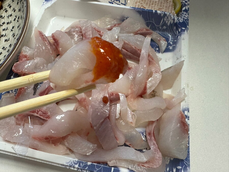 참숭어 막회와 닭꼬치~~~_5.jpg