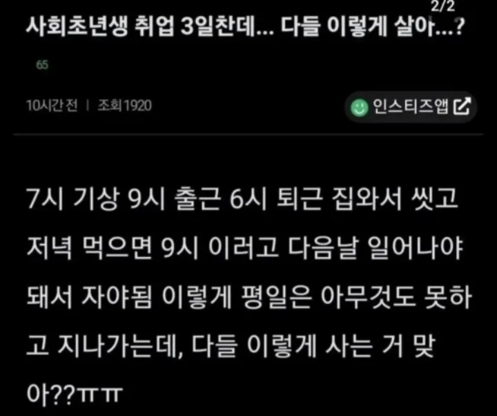 취업 3일만에 현타온 사회초년생_1.webp