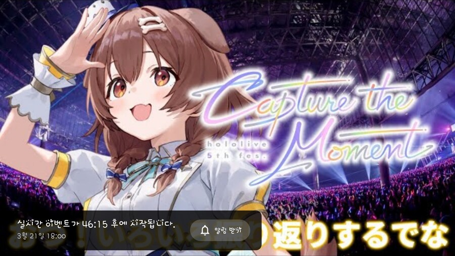 버튜버) 개이모 18시에 페스 후기 방송 예정_1.jpg