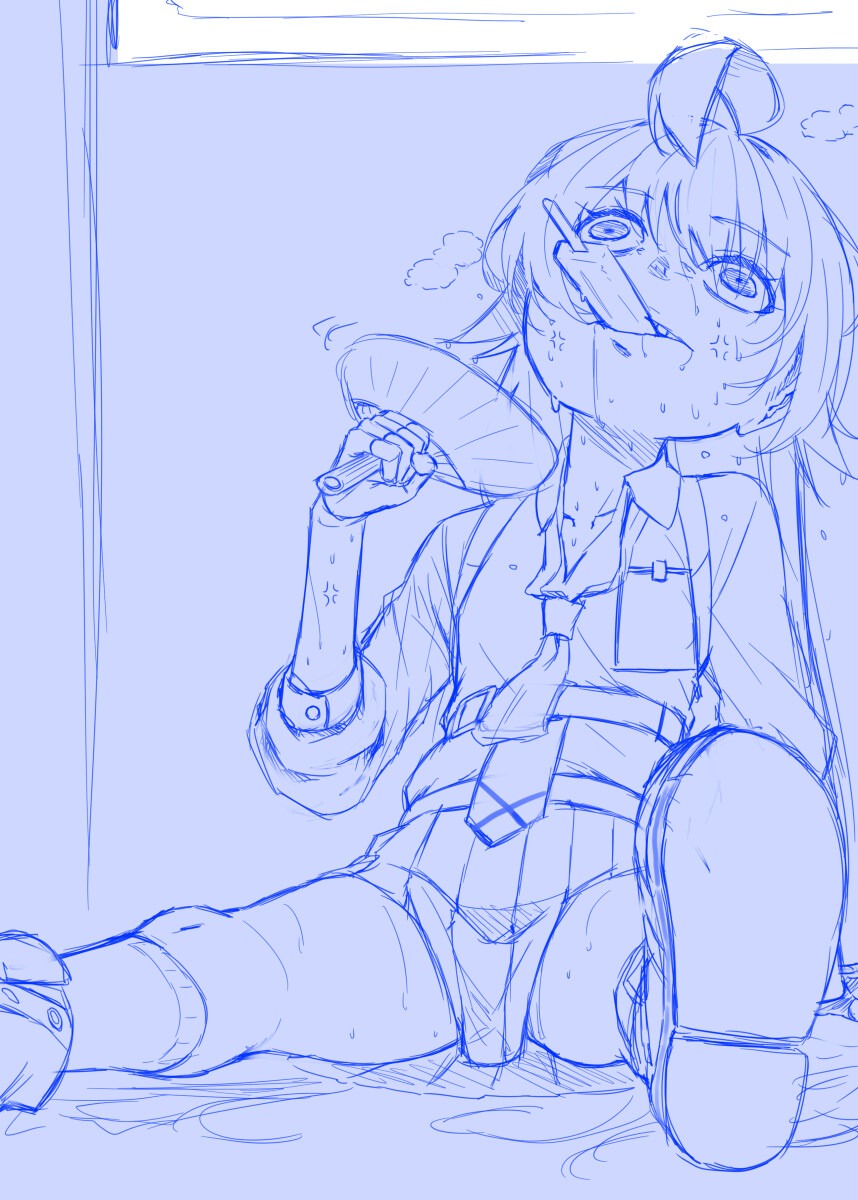 블루아카) 더워죽는 호시노_1.jpg