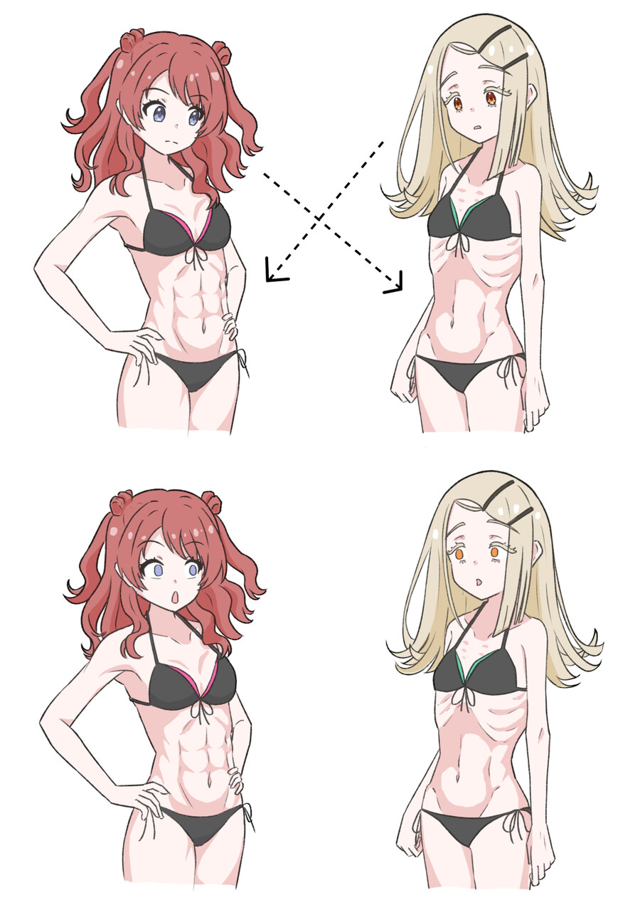 @) 히로와 사키가 서로의 몸매를 보고 놀람_1.jpg