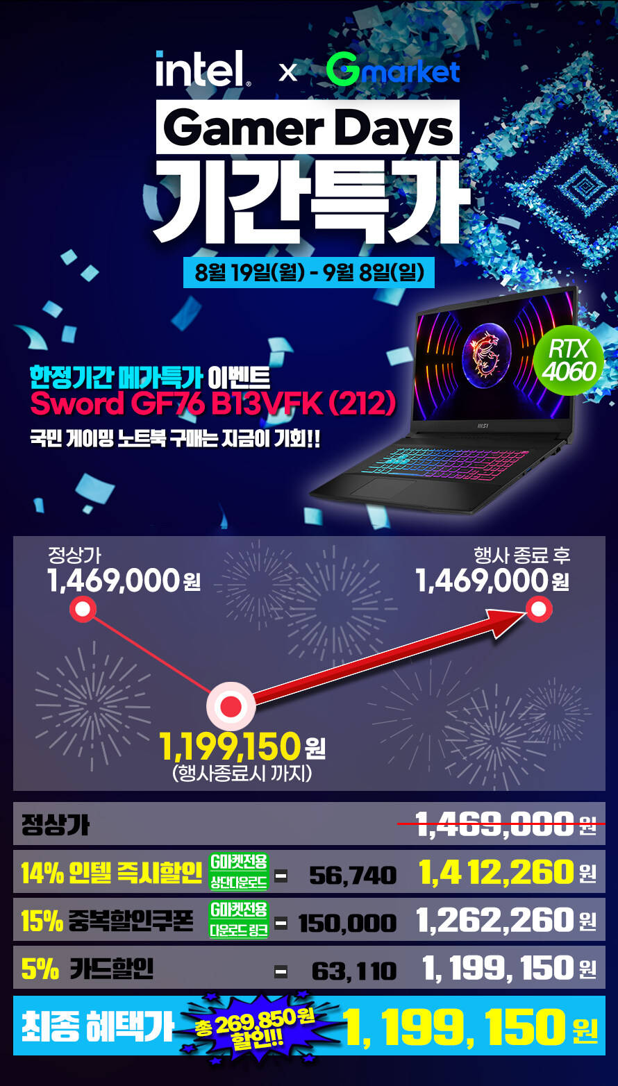 [G마켓] MSI Sword GF76 B13VFK 최대할인가 119만_2.jpg