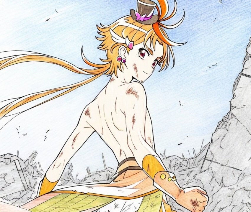 상의 탈의로 알몸을 보여주는 프리큐어_1.jpg