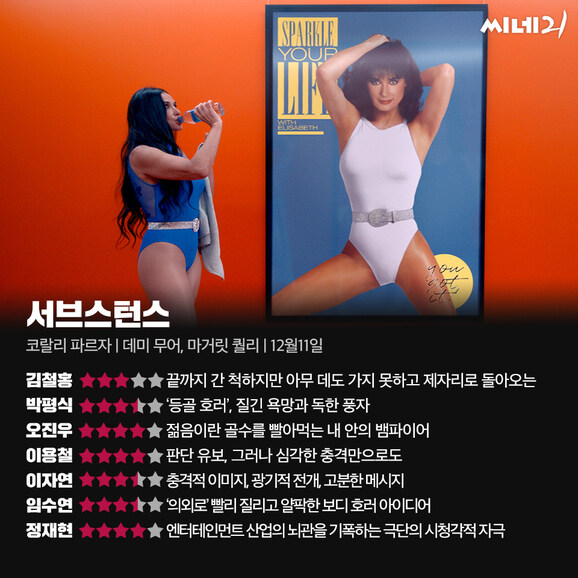 [리뷰] 엔터테인먼트 산업의 뇌관을 기폭하는 극단의 시청각적 자극, 서브스턴스_2.jpg