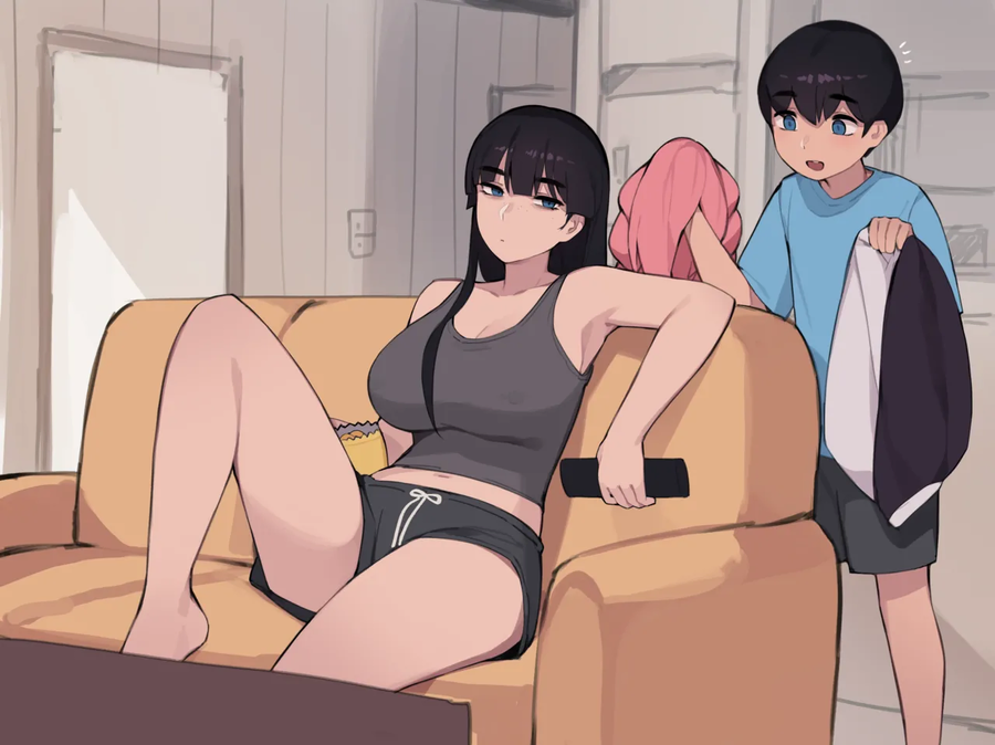 누나한테 코스프레 부탁하는 동생 만화_1.webp