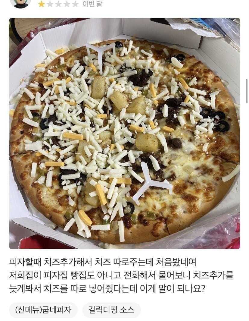 배민 평점 1점 받은 피자 ㄷㄷㄷㄷㄷㄷ.jpg_1.jpg