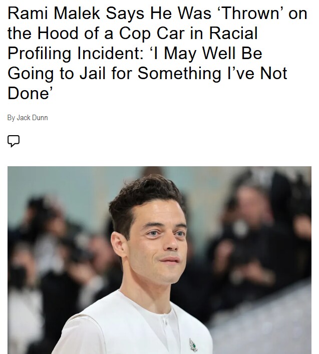 보헤미안 렙소디의 라미 말렉, "하지도 않은 일로 감옥갈뻔"_1.png