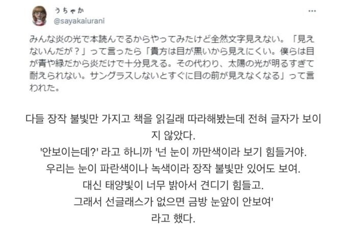 외국에서 까만 눈이라 책을 못본다는 소리를 들은 일본인_1.png