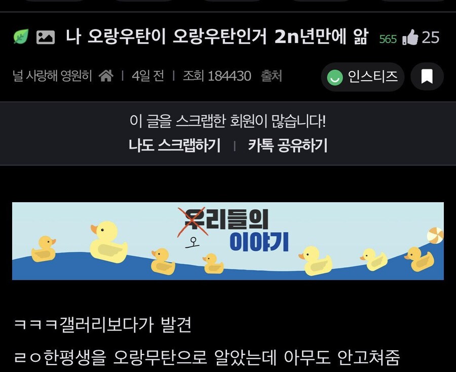 2n살까지 오랑우탄을 오랑'무'탄으로 알고 있었던.jpg_1.jpg