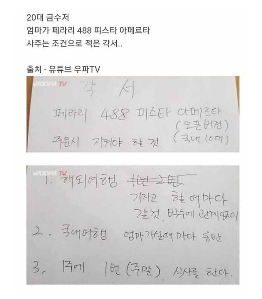 20대 금수저, 엄마가 페라리 사주는 조건.jpg_1.jpg