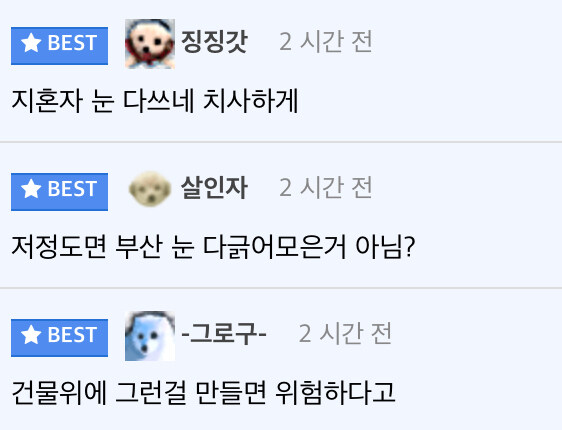 오랜만에 폭설와서 눈사람 만든 부산사람.jpg_2.jpg