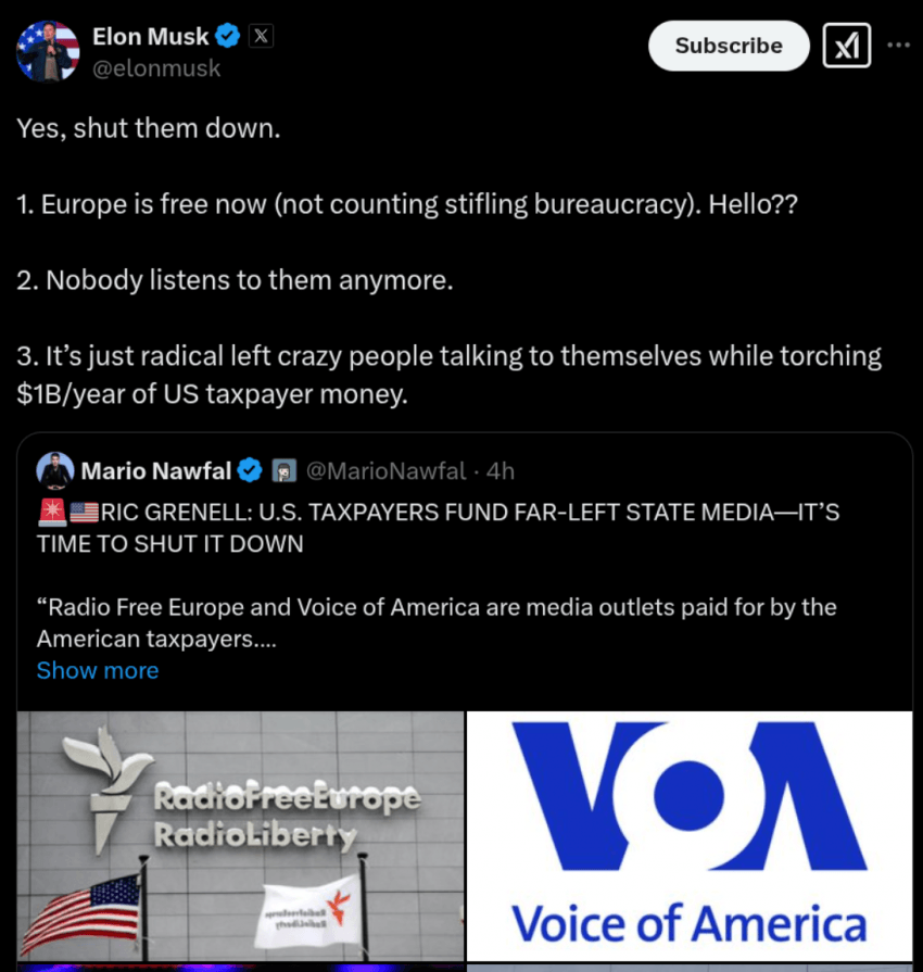 일론 머스크 유럽 VOA송출 중단 결정_1.webp