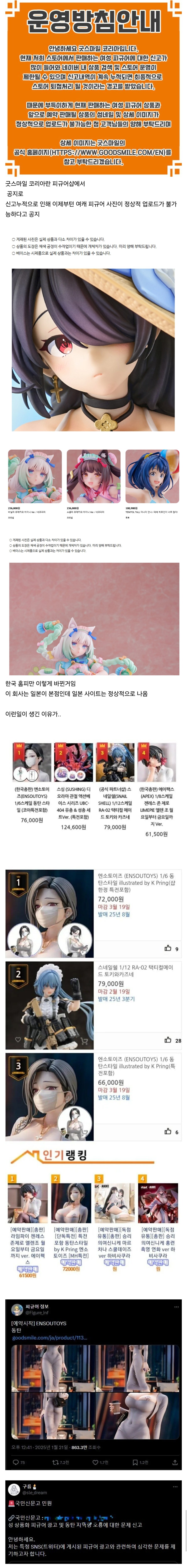 신고 테러로 인해 여성 피규어 사진이 잘린 피규어샵_1.jpg