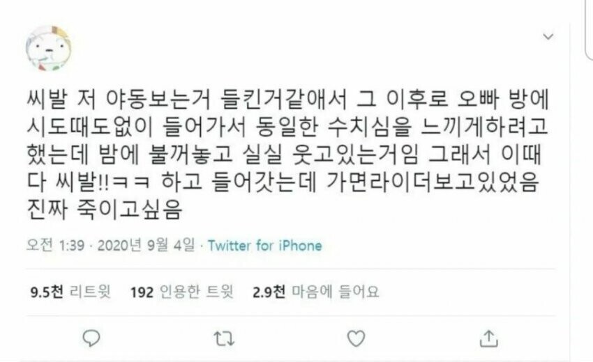 야동 보다가 들킨 트위터녀의 오빠가 밤에 실실 웃던 이유.jpg_1.jpg