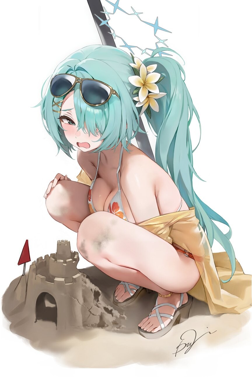 (블루아카) 히요리와 모래성_1.jpg