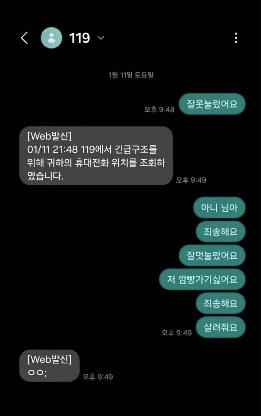 119에 잘못 신고한 사람의 최후_1.jpg