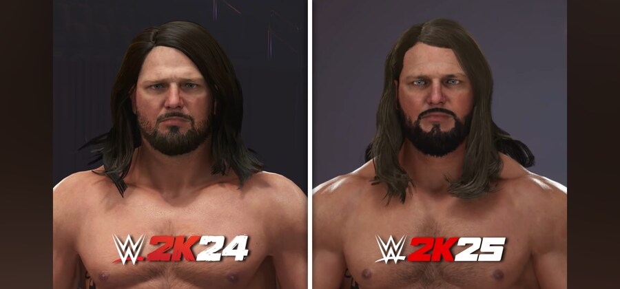 WWE 2K24 vs 2K25 선수 모델링 비교_1.jpg