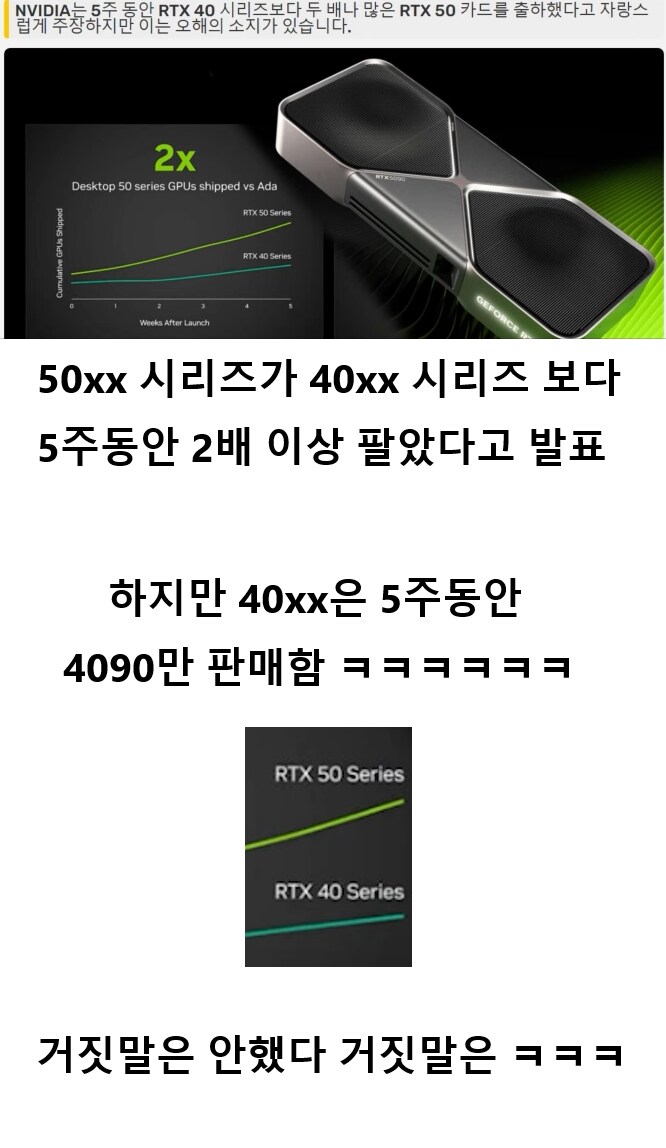 판매량 대박 터졌다는 RTX 5000 그레픽 카드 근황. JPG_2.png