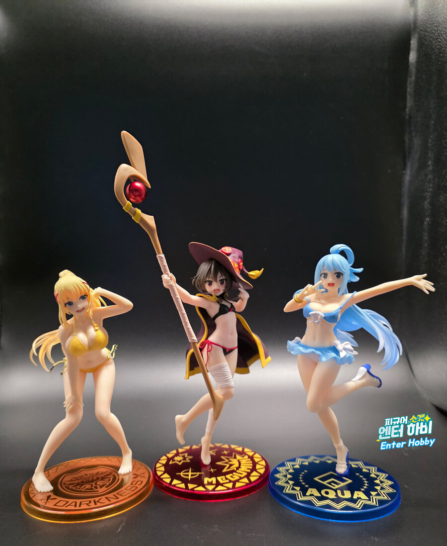 코노스바 수영복 3종 피규어세트 (타이토) 메구밍 / 아쿠아 / 다크니스_5.jpg