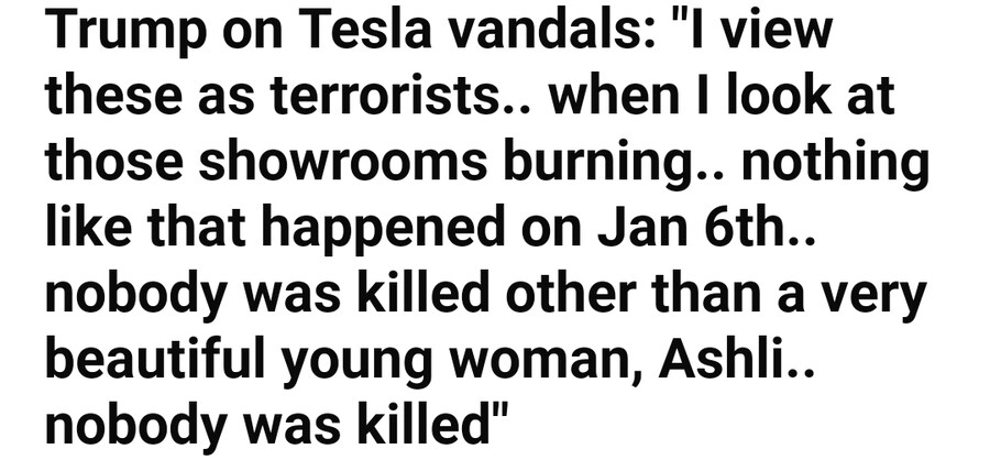 트럼프 '테슬라 테러...미국 의사당 폭동보다 더 심각'_1.jpg