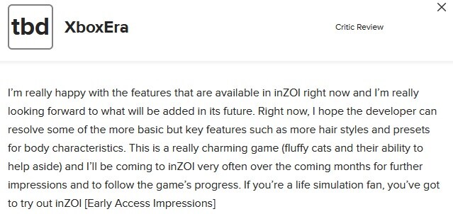 인조이(inZOI) - 메타크리틱 등재 얼리 액세스 리뷰 & 소감_10.jpg