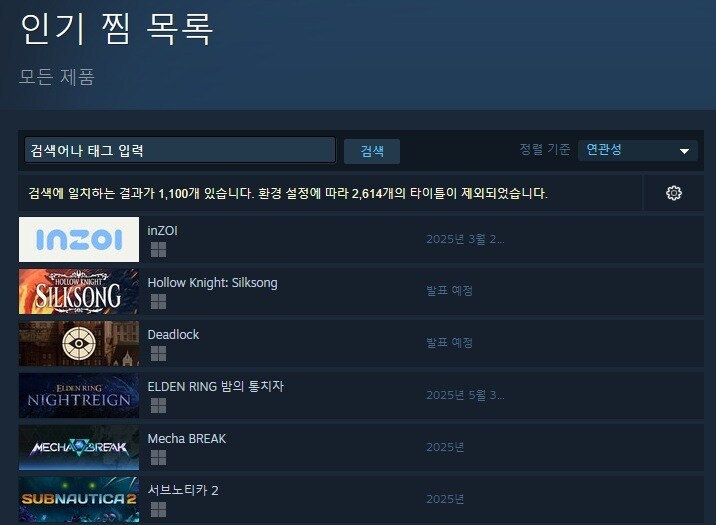 인조이(inZOI) - 스팀 찜 목록 1위 달성_1.jpg