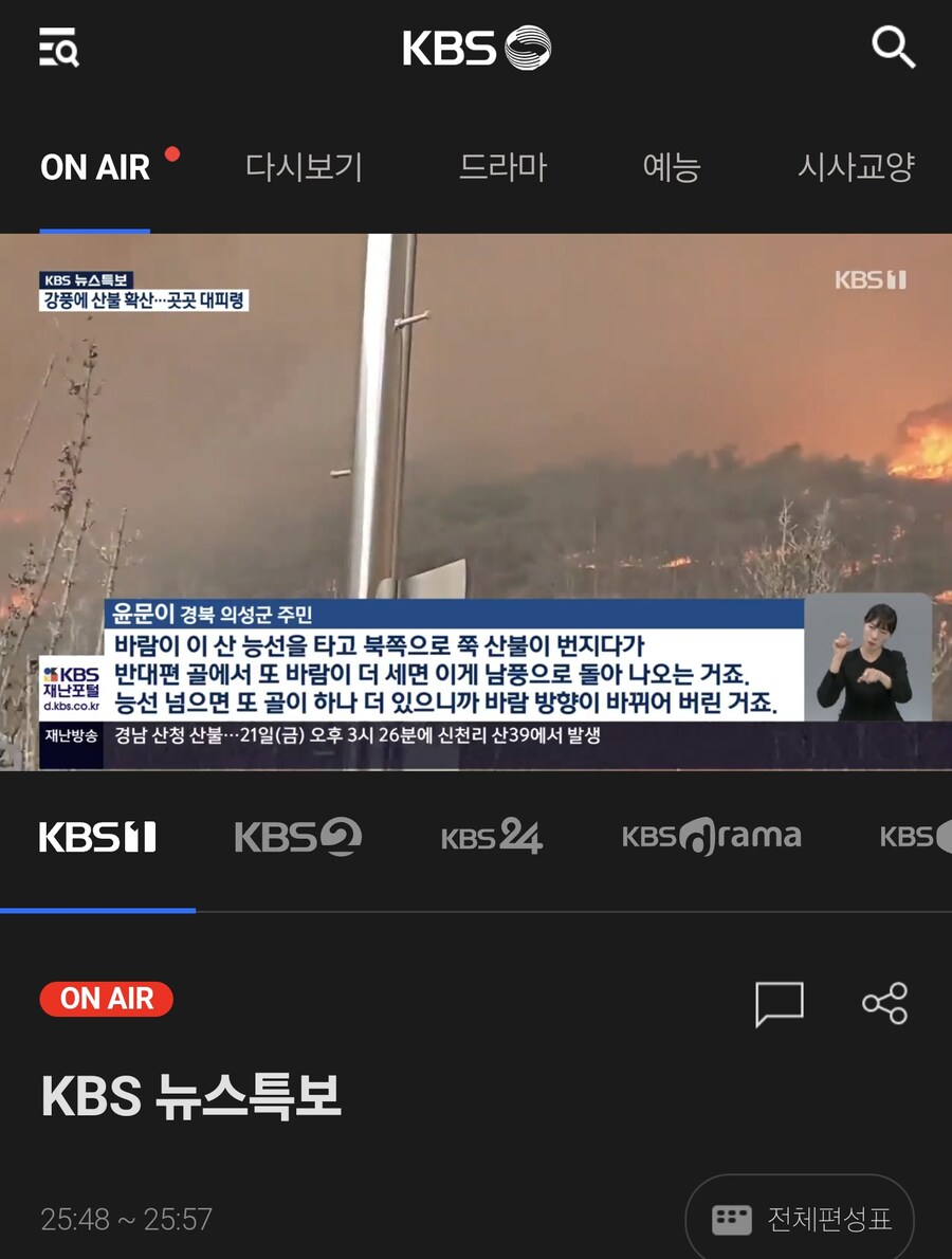 이렇게 산불 났는데 KBS는 뭐하냐 재난방송 안트냐?_7.png