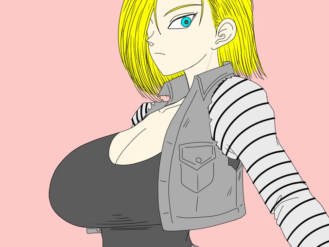 오랜만에 그림 - 인조인간 18호(WIP)_1.png