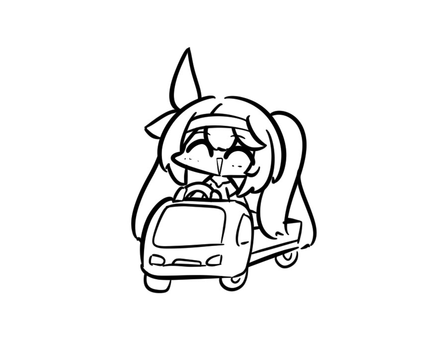 트럭을 모는 미루 이모 낙서 짤!_1.png