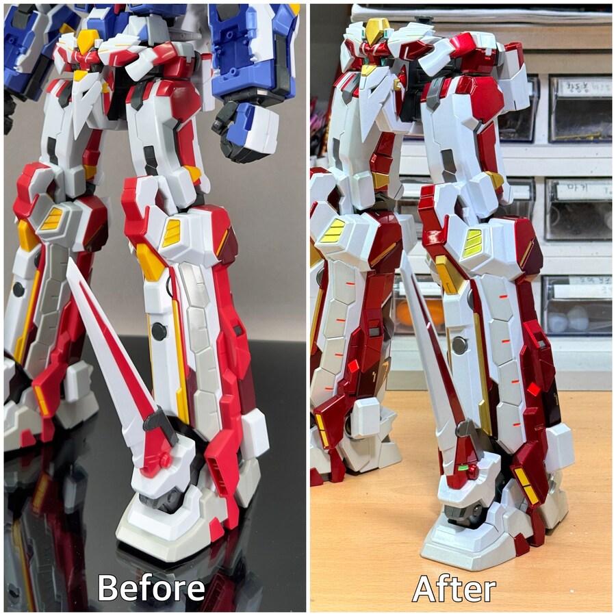 SMP 반프레이오스 하반신(AR-3 파워드) 완성 (도색 작업 중)_2.jpg