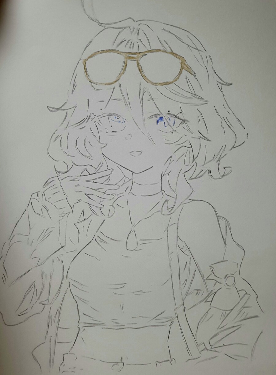 원신) 새벽에 스케치 해본 푸리나_1.jpg