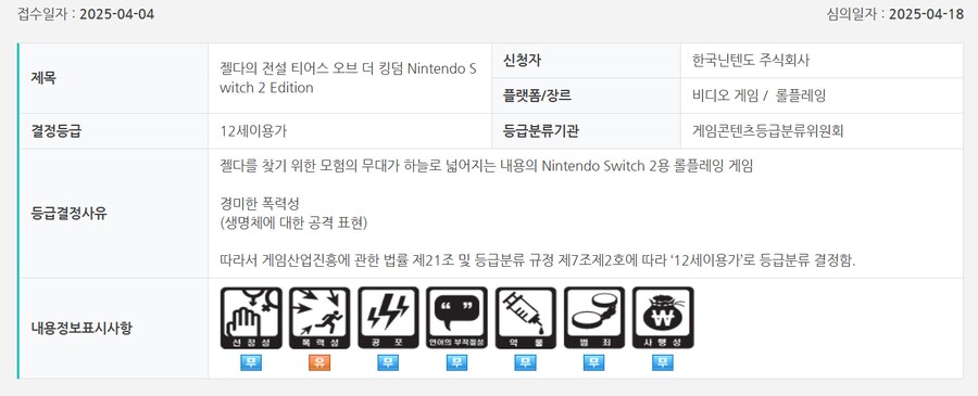 마카 월드, 젤다등 닌텐도 스위치 2용 타이틀 금일 국내 심의 통과_3.png