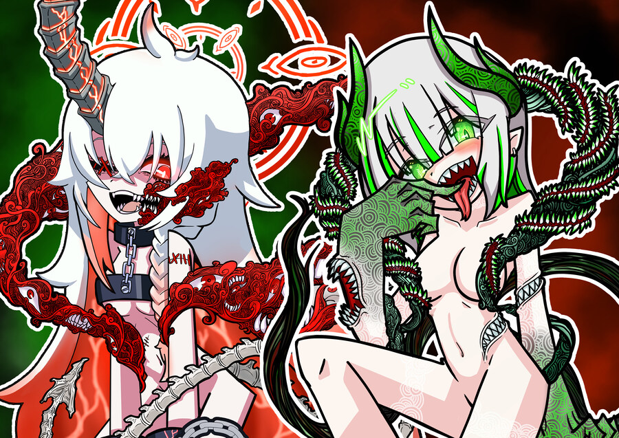 [그림] 취향 듬뿍 담아 그린 창작 캐릭터 2개_1.jpg