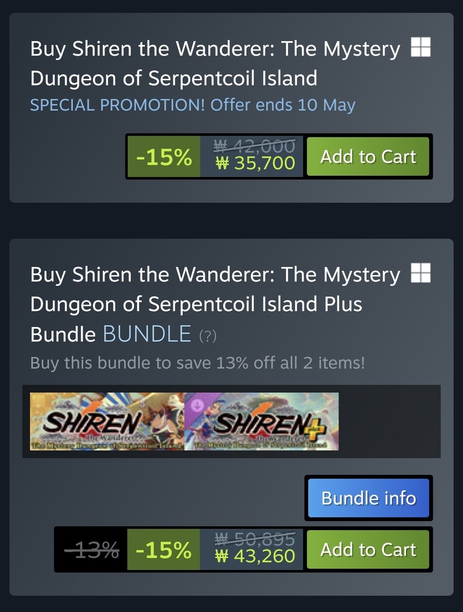 [스팀] 풍래의 시렌 6 토구로 섬 탐험록 15% 할인 35,700원_5.jpg