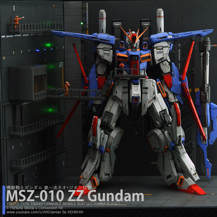 MSZ-010 ZZ GUNDAM + Fortune Meow's kit_1.jpg