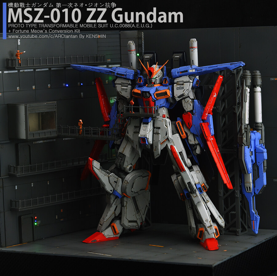 MSZ-010 ZZ GUNDAM + Fortune Meow's kit_8.jpg