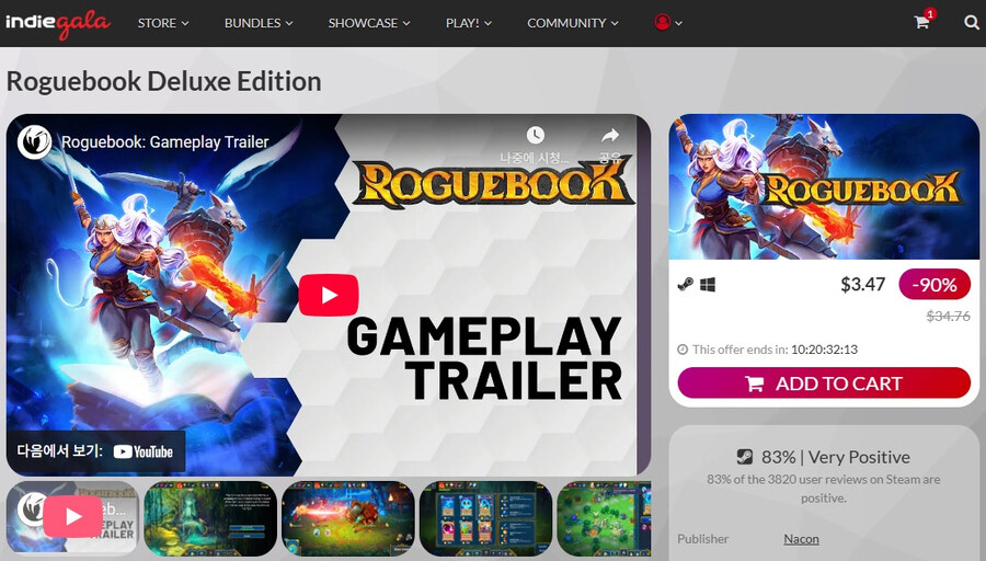 [인디갈라] 로그북 디럭스 에디션 - 3.47 달러 (약 4900원)_1.jpg