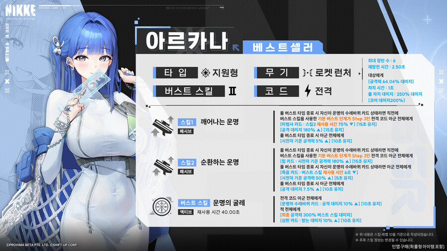 [니케] NIKKE 모션 VIEW & 스킬 소개 - 아르카나_1.jpg