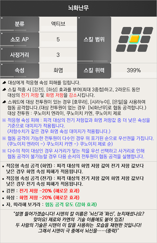 라스트오리진 쿠노이치 시덴 상세 정보 및 스킬 설명_2.png