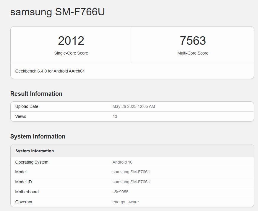 갤럭시 Z플립7 (엑시노스 2500) Geekbench 6 포착_1.jpg