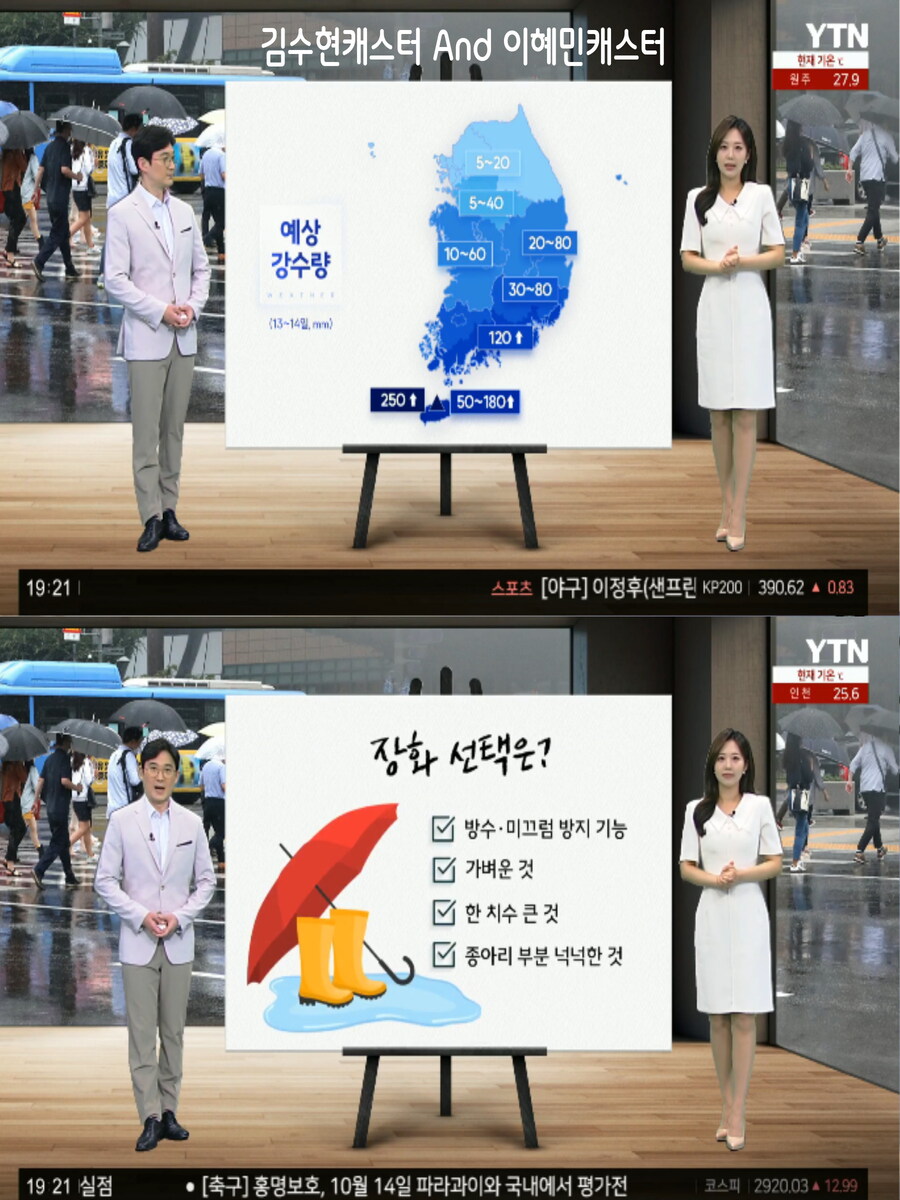 내일, 충청 및 남부 비(갈수록 후텁지근, 미세먼지 좋음)_4.jpg