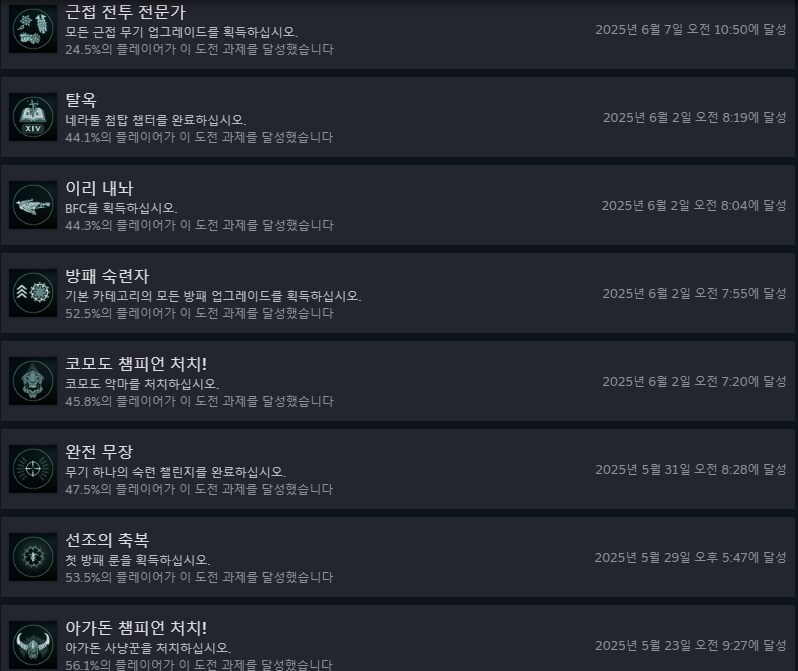 북유게 돼지 스팀 둠 다크에이지스 도전과제+무기 황금스킨 다받음 ㅇㅇ_4.png