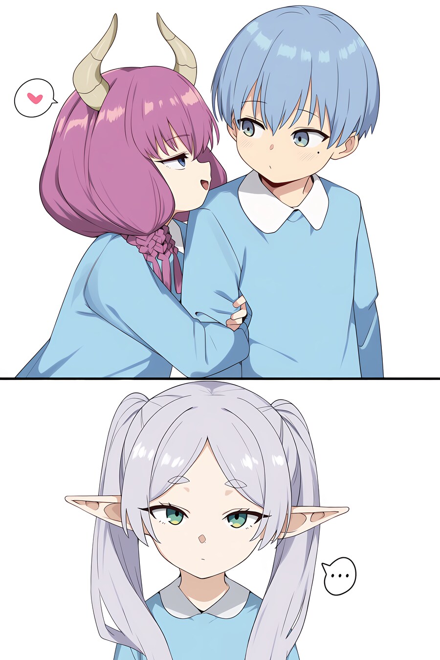 프리렌, ai) 아우라가 힘멜에게 찝쩍대는 Manhwa_1.png