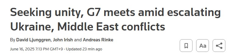 로이터) 통합을 모색하는 G7, 우크라이나·중동 갈등 속 정상회의 개최_1.png