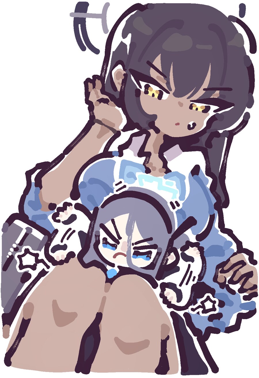 블루아카) 삐삐쀼쀼 - 허벅지 처형인에 당하는 아리스.jpg_1.png