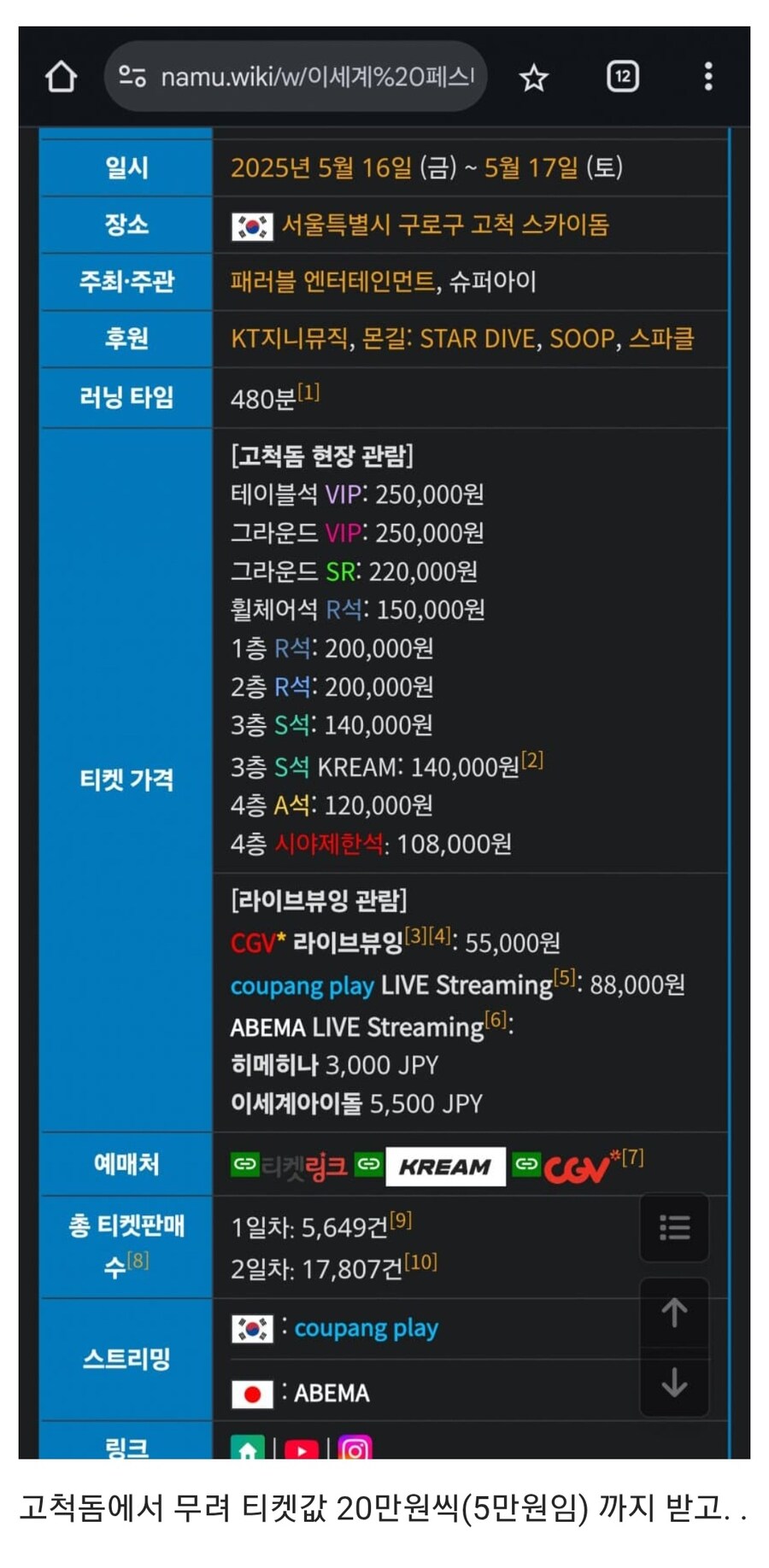ㅇㅇㄱ) 고척돔 티켓 떨이 소식도 사실 좀 웃겼음 ㅋㅋ_1.jpg