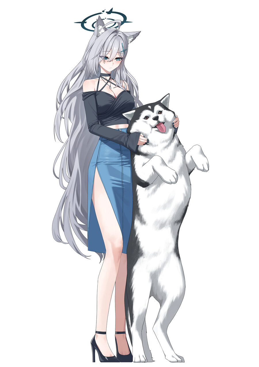 블루아카)강아지랑 노는 학생들 모음_5.jpg